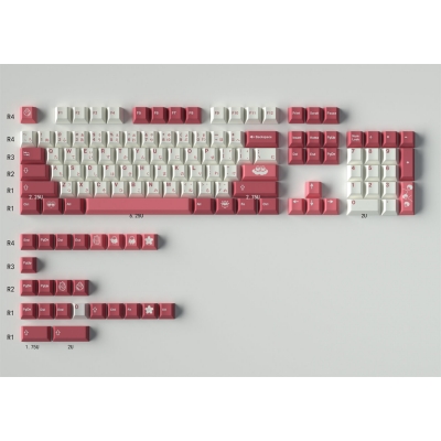 Daifuku GMK 104+26 Full PBT Dye Sublimation Keycaps Set for Cherry MX Mechanical Gaming Keyboard